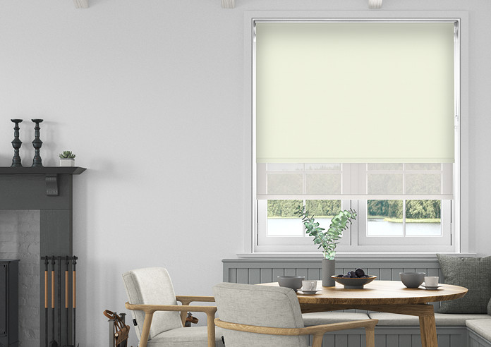 Rimini (Blackout), Cream & Illusion Sandy - Double Roller Blind - Image 3